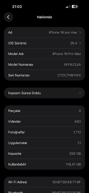 Apple iPhone: IPhone 16 Pro Max, 256 GB, White Titanium, Simsiz şarj — 8