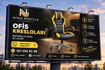 gence kreslo: Yeni, Təkərli, Qolları tənzimlənir — 1