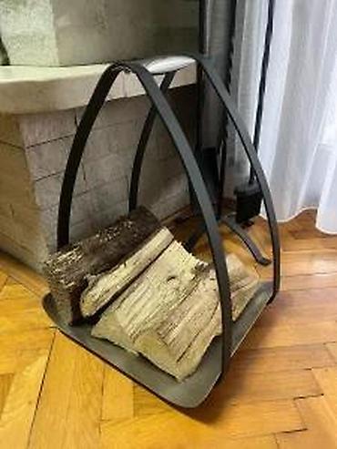 menta sadnice: Metalni nosač/korpa za ogrev GO/ON! (model: Holztrage / Firewood — 9