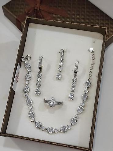 Серебряные наборы украшений: Набор украшений, Проба 925, Женские, Новый — 8