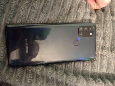 Samsung: Samsung Galaxy A21S, 32 GB, rəng - Bej, Barmaq izi, Face ID