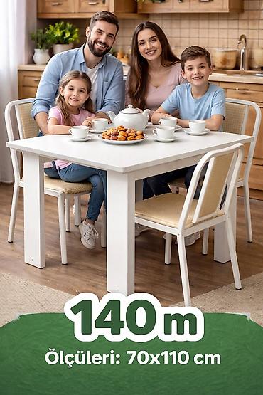 balka: Mətbəx üçün, Yeni, Açılmayan, Dördbucaq masa, 4 stul — 1