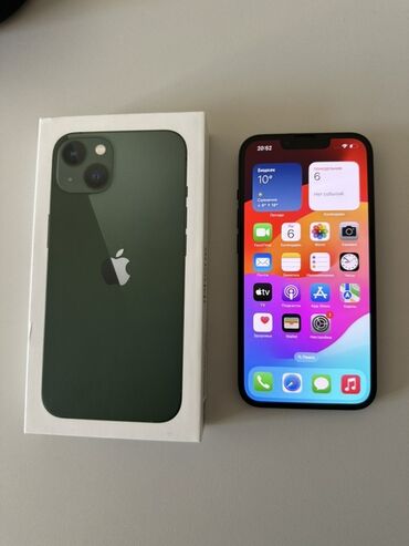 бу телевон: IPhone 13, 128 ГБ, Зеленый, Коробка, 86 %