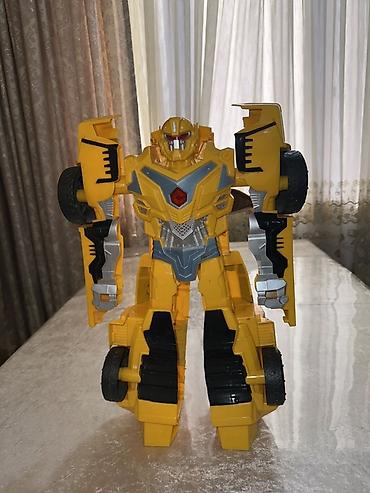 thomas oyuncaq paravoz dəsti: Sarı rəngli transformasiya olunan oyuncaqlar maşın/robot - 2-si 1-də — 4