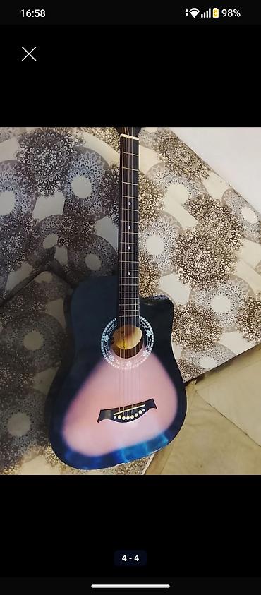 elektro akustik gitara: Akkustik gitara – kəsik korpuslu (cutaway) model. - 6 simli, polad — 1