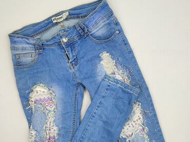 czarne spodnie damskie stradivarius: Jeansy damskie, rozmiar M