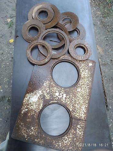 Плиты для печей: За всё цена!!!Кольца некомплект! — 4