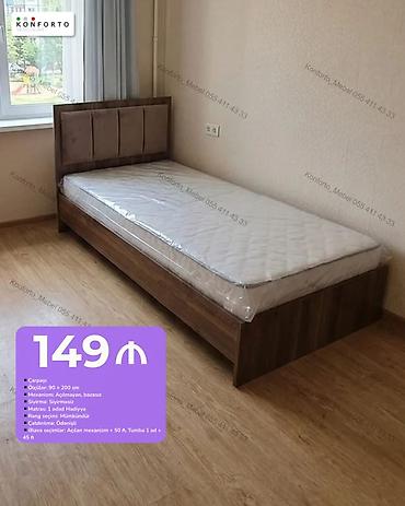 Çarpayı – tək nəfərlik - Ölçü: 90 × 200 sm - Mexanizm: açılmayan lalafo.az -da Çarpayı – tək nəfərlik - Ölçü: 90 × 200 sm - Mexanizm: açılmayan