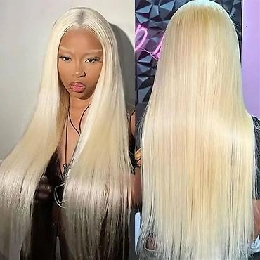 Perike i klipse: Duga ravna perika u boji pastelno roze Dužina 100cm. - Tip — 30