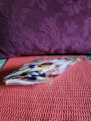 Staro posuđe i escajg: Murano nova figura duvano staklo. iz 60-ih. Duzina. 29,5cm — 13