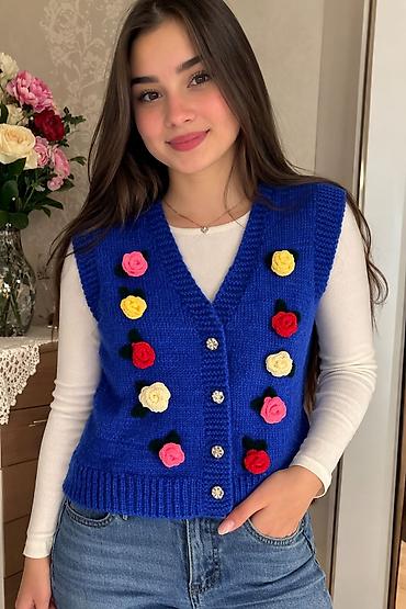 tuklu jiletler: Jilet, rəng - Mavi — 1