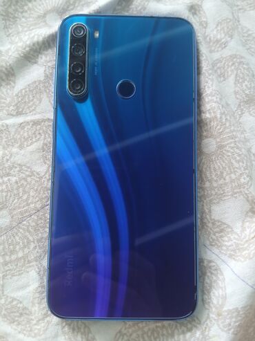 номер на телефон: Redmi, Redmi Note 8, Б/у, 128 ГБ, цвет - Синий, 1 SIM, 2 SIM