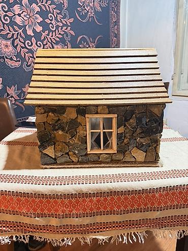 Figurice i makete: Ručno rađena maketa kamene kućice sa dvorištem - Detaljna maketa kuće — 8