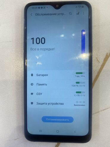 телефона дисплей: Samsung A10s, Б/у, 32 ГБ, цвет - Голубой, 2 SIM