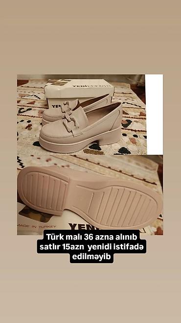 ten effekti: Bej rəngli qadın loafer ayaqqabı - Model: qalın, rahat tabaqlı loafer; — 1