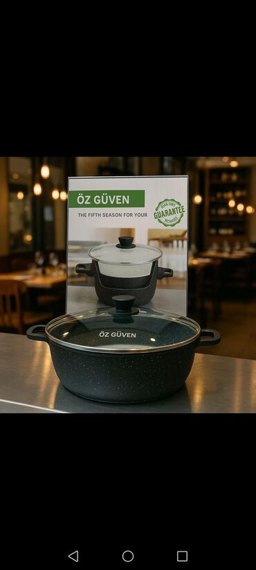 Tava-qazan dəstləri: Qazan, rəng - Gümüşü, Paslanmayan polad, Türkiyə — 10