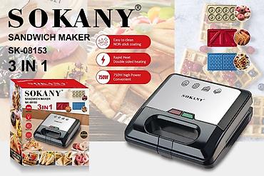 750: Сэндвичница SOKANY SK-08153 (3 в 1) Многофункциональный прибор для — 1