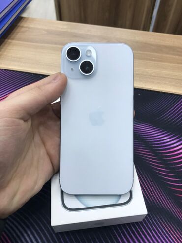 iphone 15 adapter qiymeti: IPhone 15, 128 GB, Blue Titanium, Face ID