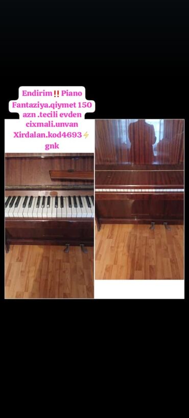 Pianolar: Endirim‼️Piano Fantaziya.qiymet 150 man.tecili evden cixmali.unvan