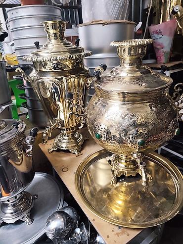 продам самовар на дровах: 🏆Илгерки Туланын, жез (латунь) самоорлору. 🎖️XIX ~ XX кылымдарда — 4