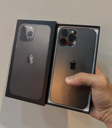 Apple iPhone: IPhone 13 Pro Max, 128 GB, Black Titanium, Zəmanət, Kredit, Face ID