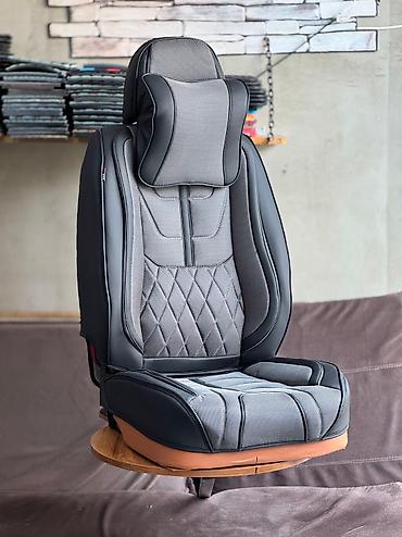 Чехлы и накидки на сиденья: Чехлы Экокожа, С подушкой, цвет - Красный, Новый, Бесплатная доставка, Платная доставка, Самовывоз — 6