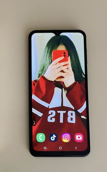 samsung telfonlari: Samsung Galaxy A23, 128 GB, rəng - Boz, Barmaq izi, İki sim kartlı, Face ID