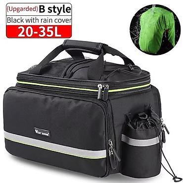 black: Велосумка на багажник WEST BIKING, модели B (Upgraded), цвет Black, с — 1