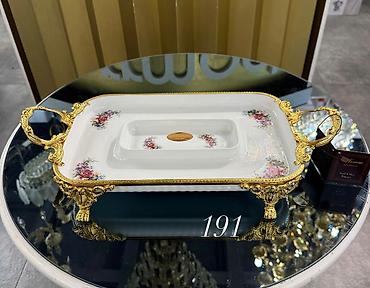 sous: Lüks süfrə üçün dekorativ porselen servis qabları - Model 191: Uzun — 2