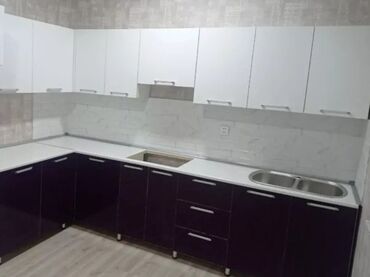 Sifarişlə mətbəx mebeli: Sifarişlə mətbəx dəsti, Özü çəkən petlələr, Sadə laminat, Kredit yoxdur, Pulsuz çatdırılma — 12