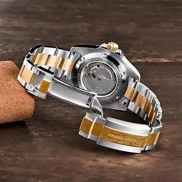 Ručni satovi: PAGANI DESIGN PD-1639 - 43mm -Zlatna/Crna- Rolex Submariner Potpuno — 2