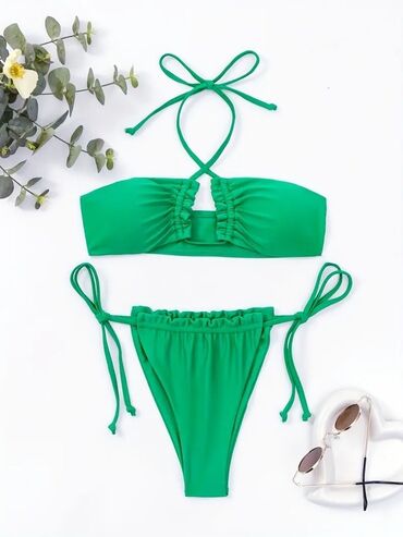 lindex kupaći kostimi: 2XL (EU 44), Likra, Jednobojni, bоја - Zelena