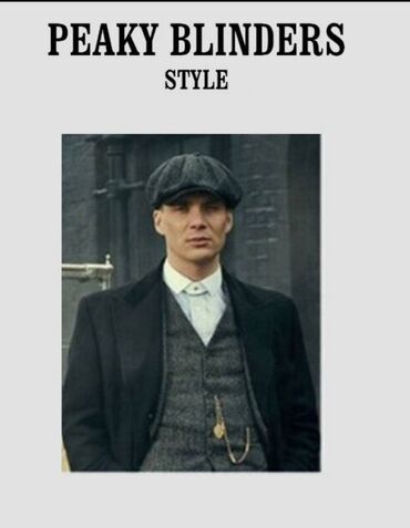 crne sa: Muški kačket kao Peaky Blinders stil obim 58-62cm NOVO Nov lep