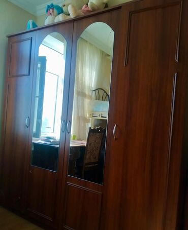 шкаф бар: Açılan, 4 qapılı Düz dolab, Şifonyer