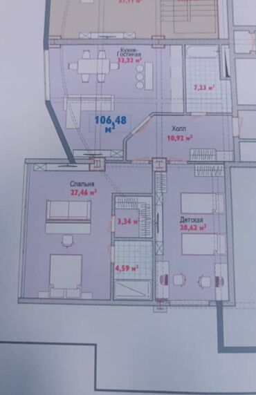 Продажа квартир: 3 комнаты, 115 м², Элитка, 15 этаж, ПСО (под самоотделку)