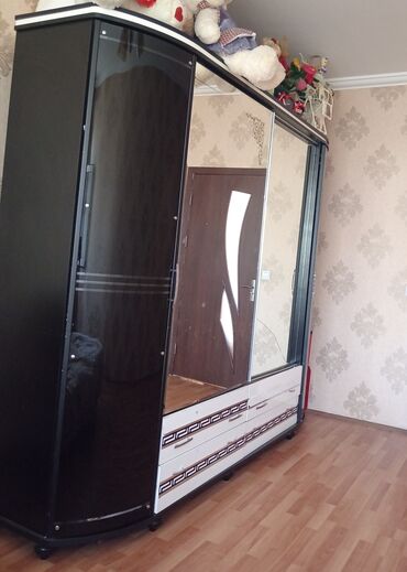 спальный шкаф купе: Kupe, 3 qapılı Düz dolab, Qarderob, paltar dolabı