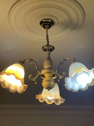 işlənmiş lustur: Çılçıraq, 3 lampa, Metal