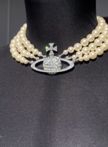 купить браслет из бисера ручной работы: Жемчужное ожерелье от Vivienne Westwood люкс реплика 
без оформления