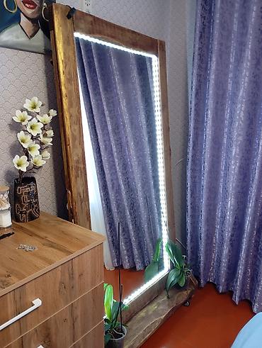 зеркальный комод: Напольное зеркало в полный рост с LED-подсветкой Размер 175*90 — 1