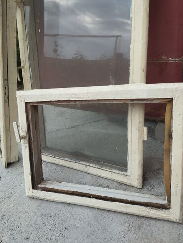 алюмин окна: Деревянное окно, цвет - Белый, Б/у, Самовывоз
