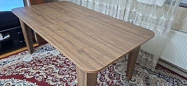 tek carpayi: - Məhsul: Yemək/otaq masası - Material: Ağac teksturalı laminat — 1