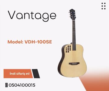 akustik gitara: Vantage akustik gitara Model: VDH-100SE