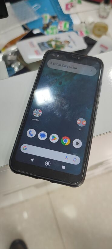 xiomi mi play: Xiaomi Mi A2 Lite, 32 GB, rəng - Göy, 
 İki sim kartlı, Face ID, Zəmanət