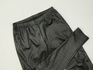 legginsy wysoki stan push up: Leggings Eco-leather for women, size 5XL (EU 50)