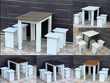 Masa və oturacaq dəstləri: Mətbəx üçün, Yeni, Açılmayan, Dördbucaq masa, 4 stul — 15