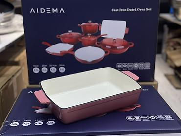 галоген: Набор посуды AIDEMA Cast Iron Dutch Oven Set — эмалированный чугун в — 6