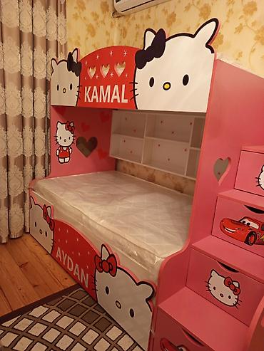 dəst mebel: Oğlan və qız üçün, Yeni, Çarpayı, Matras ilə, Siyirməli, Laminat — 3