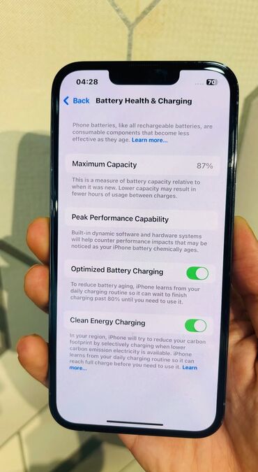 Apple iPhone: IPhone 13 Pro, 128 GB, Mavi, Zəmanət, Barmaq izi, Simsiz şarj — 9