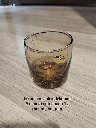 Stəkanlar: Stəkanlar, rəng - Qəhvəyi, Şüşə, 6 ədədli dəst — 1