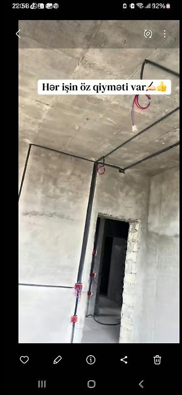 Elektrik işləri: Ev, bağ maqazin obyektlərde elektrik işin layihə əsasında görülməsi — 5